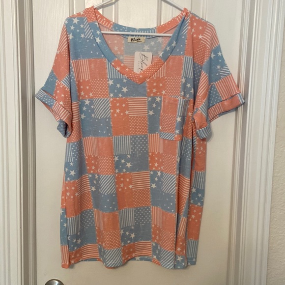 Red/White/Blue Tee - Picture 1 of 7